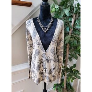 Mossimo Women's Cotton V-Neck Long Sleeve Pullover Cardigan Sweater Size 2XL